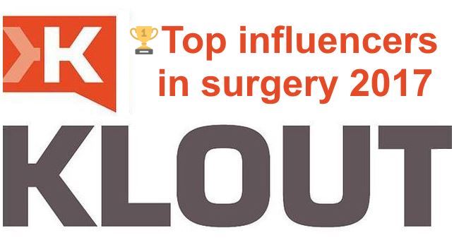 Top Klout 2017 in surgery