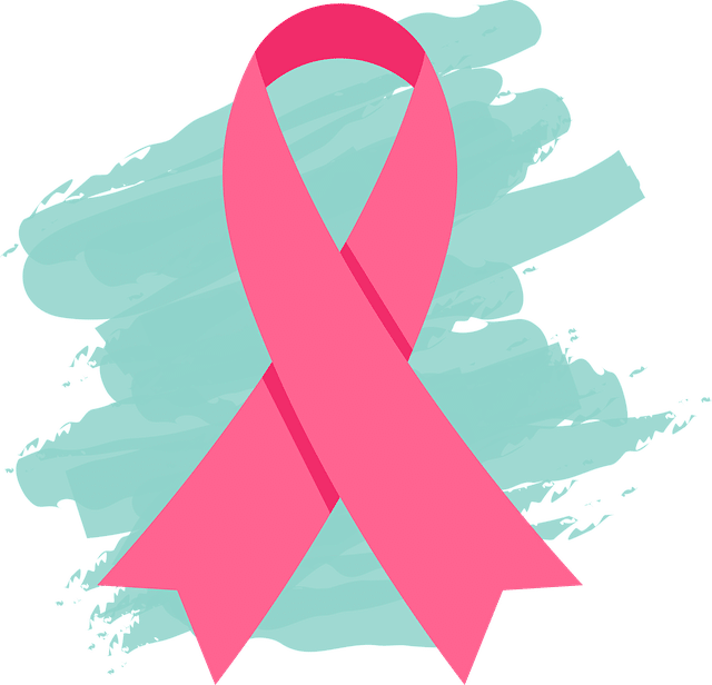 informa sobre el cáncer de mama. Lazo rosa
