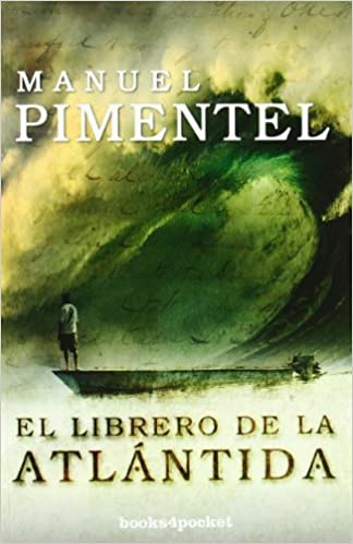 The bookseller of Atlantis. Manuel Pimentel's book. Cover image of the book.