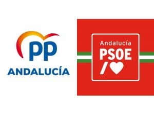 PP y PSOE de Andalucía en Twitter