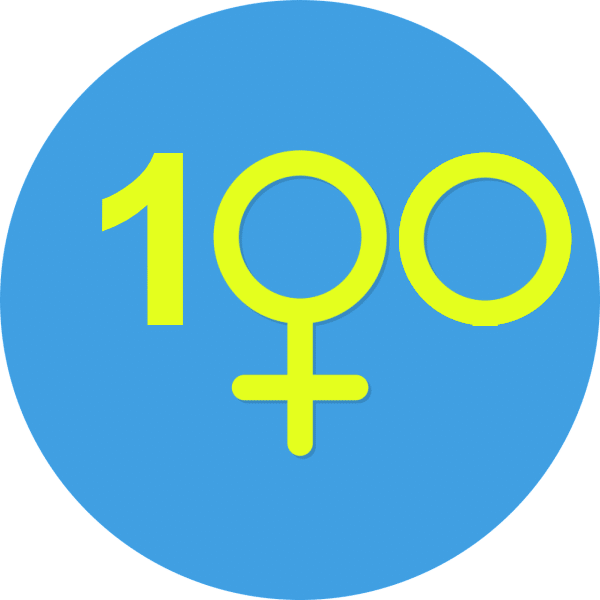 トップ100の女性。 インフルエンサー。 女性のシンボル