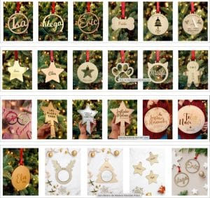 Árbol de Navidad con bolas personalizadas