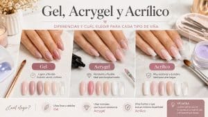 Gel, acrygel o acrílico: diferencias y cuál elegir para cada tipo de uña